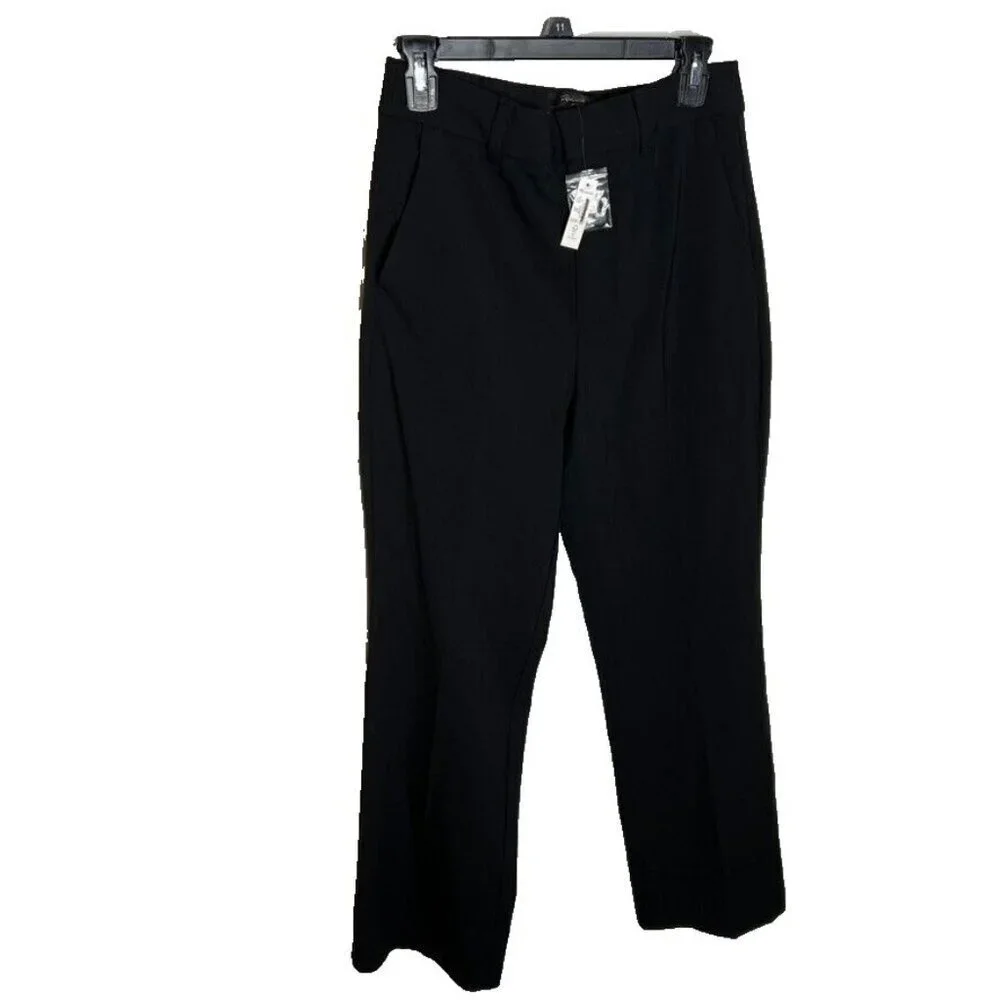 Madewell $88 Tall Flare Ankle Pants Black Size T4 NP430 - Picture 3 of 7